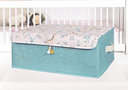 Baby Püsküllü Kapaklı Kutu Düzenleyici Çok Amaçlı Organizer Kutu Baza Boy (yeşil) -04249 ( Lisinya )