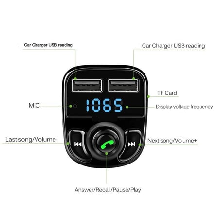 Carx8 Bluetooth Araç Kiti Fm Transmitter ( Lisinya )