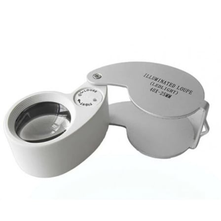 Nikula-Mini 40x25mm Takı Büyüteç, Cep Büyüteç, Teftiş, Elmas Pullar, Madeni Kontrol Lup Mg21011 ( Li