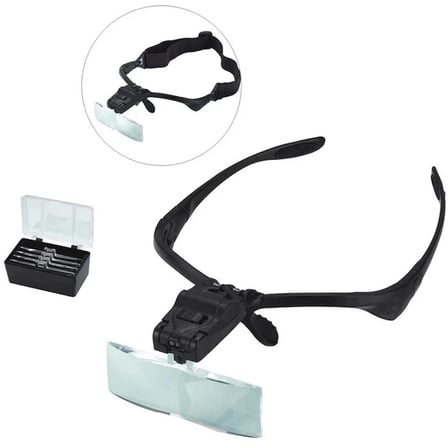 Nikula-Işıklı Gözlük Büyüteç - 5 Farklı Lens 9892B ( Lisinya )