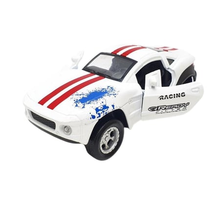 Mustang Çek Bırak Spor Araba - Işıklı Sesli Model - FY6148-12D-Beyaz (Lisinya)