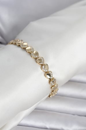 Xuping Kalp Model Gold Renk Kadın Bileklik - Lisinya