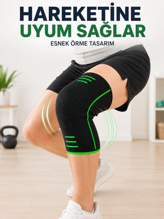 Nefes Alabilen Örme Dizlik Esnek Yapılı Spor ve Egzersiz Dizliği - Lisinya