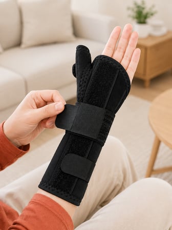Metal Destekli El Bilekliği Başparmak Destekli Uzun Bilek Ateli Standart Beden - Lisinya