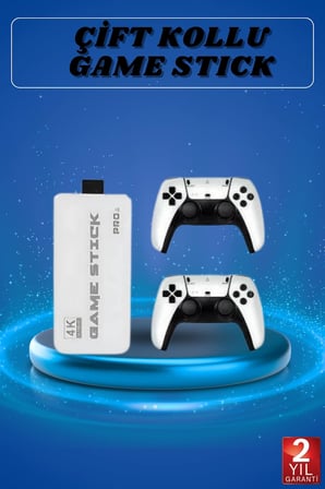 Game Stick 4K Retro Çift Kollu Atari Oyunlari +20000 Oyunlu Konsol Nostalji - Lisinya