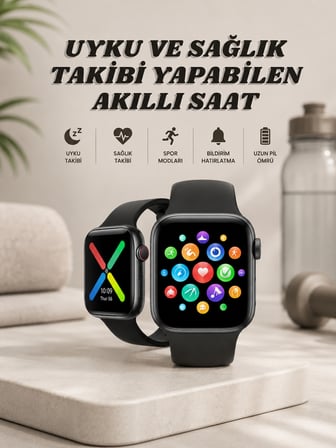 Akıllı Saat Wireless Şarj Yüksek Çözünürlüklü Müzik Dinleme Sesli Cevaplama - Lisinya
