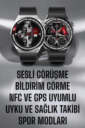 Akıllı Saat GPS VE NFC Özelliği Sesli Görüşme Dokunmstik Ekran - Lisinya