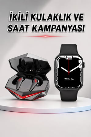 İkili Set Dev Kampanya Ucuz Kulaklık Ucuz Akıllı Saat Gürültü Önleyici Uzun Pil Ömrü - Lisinya