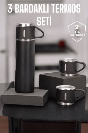 500 ml Kapasiteli Taşınabilir Basınçlı Termos Seti Günlük Kullanım için İdeal - Lisinya