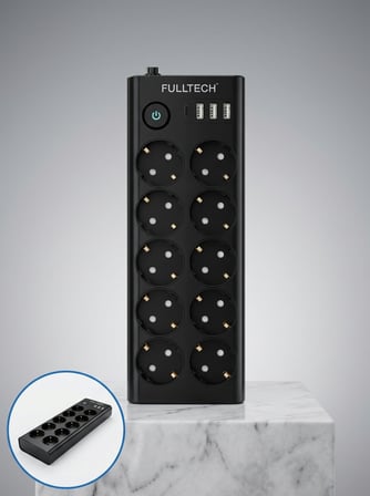 10'lu Çoklu Priz USB ve Type-C Şarj Girişli Akım Korumalı Grup Priz - Lisinya
