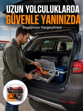 Profesyonel Araç İçi Acil Durum Seti 27 Parça Çok Amaçlı Oto Yardım Çantası - Lisinya
