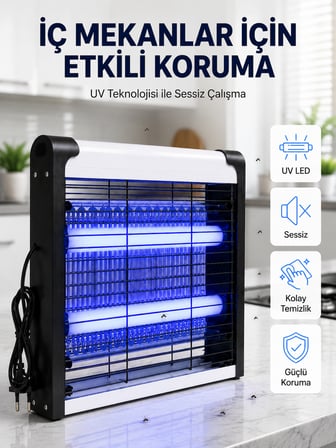 30 m² Etki Alanlı Mavi Işıklı Sinek Öldürücü Cihaz - Lisinya