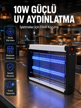 Elektrikli UV Sinek Öldürücü Lamba 10W Sessiz ve Kimyasalsız Haşere Kontrol Cihazı - Lisinya