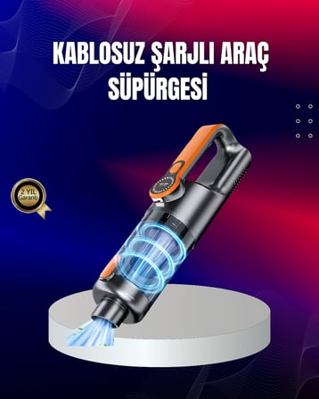 Taşınabilir Şarjlı El Süpürgesi Çok Yönlü Temizlik 5 Başlıklı Numaratör Hediyeli - Lisinya