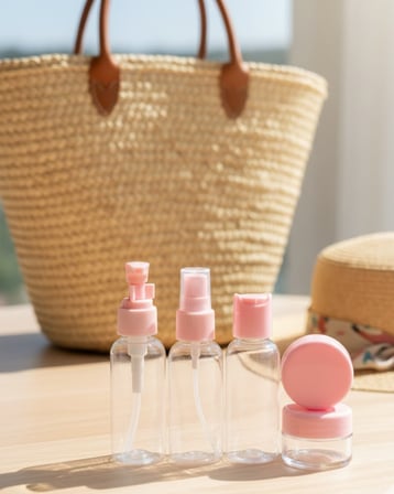 30 ml 5’li Seyahat Banyo Şişe Seti Çantalı - Lisinya
