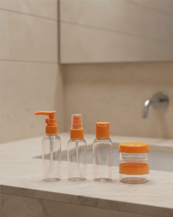 30 ml 5’li Seyahat Şişesi Seti Çantalı Kozmetik Organizer - Lisinya