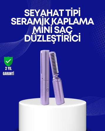USB Şarjlı Kablosuz Saç Düzleştirici – Hızlı ve Pratik - Lisinya