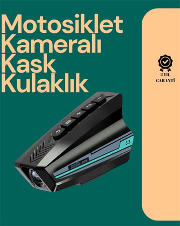GoLook Destekli Motosiklet Kask Kamerası – 50 Saat Pil, Geniş Açı - Lisinya