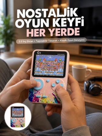 Game Box Mini 500 Adet Retro Oyun Taşınabilir Oyun Konsolu Yeni Nesil - Lisinya