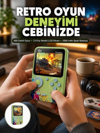 G5 Game Box Retro Mini Oyun Konsolu – 500 Dahili Oyun Yeni Nesil - Lisinya