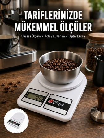 Hassas Ölçüm İçin Dijital Mutfak Tartısı – 10 Kg Kapasiteli Yeni Nesil - Lisinya