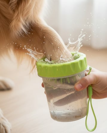 Köpek Pati Temizleyici Yıkama Kabı Halı ve Zemin Koruyucu - Lisinya