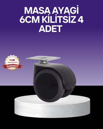 Çok Amaçlı Kilitsiz Masa Ayağı Tekerleği 6 cm - Lisinya