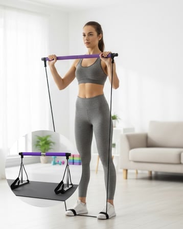 Pilates Bar Egzersiz Aleti Bilek Destekli Çok Yönlü Kullanım - Lisinya