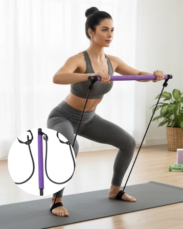 Taşınabilir Pilates Bar Ev Sporuna Uygun Hafif ve Dayanıklı Yapı - Lisinya