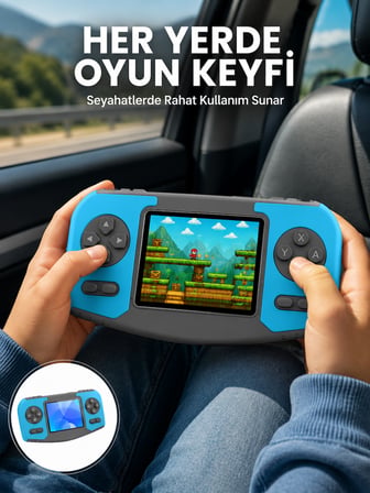 Çocuklara Özel Retro Oyun Konsolu Portatif Eğlence Cihazı - Lisinya