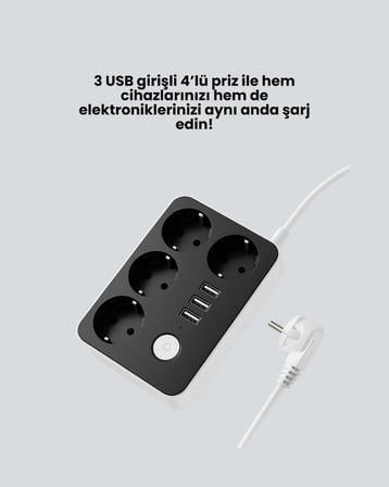 4’lü Priz U314 - Lisinya