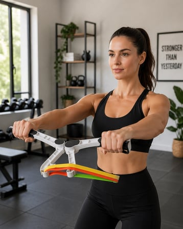Direnç Bantlı Kol Göğüs Omuz Egzersiz Aleti Evde Fitness Seti - Lisinya