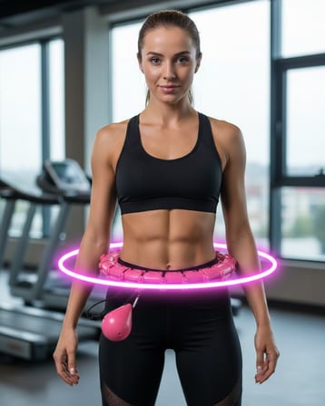 Evde Spor İçin Akıllı Hula Hoop Çemberi Bel İnceltici Mor - Lisinya
