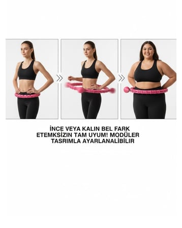 Masajlı Akıllı Hula Hoop Ayarlanabilir Fitness Çemberi - Lisinya
