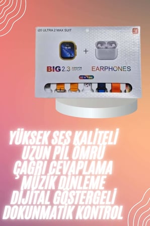 Yeni Nesil 7 Kordonlu Arama Bildirim Özellikli Kulaklık Hediyeli Akıllı Saat - Lisinya