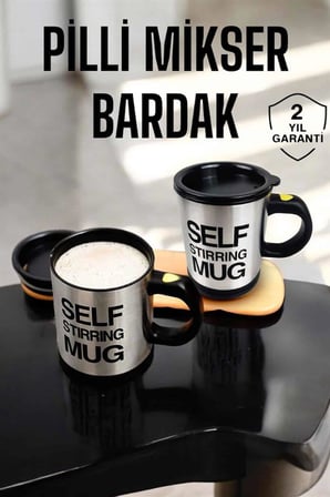 Mikser Kupa Yazılı Mug Bardak Karıştırma Özelliği - Lisinya