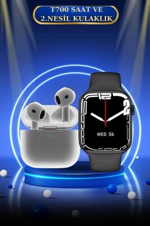 3.Nesil TWS Bluetooth Kulaklık ve Dokunmatik Ekran Akıllı Saat Sesli Görüşme - Lisinya