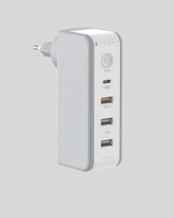Hızlı Şarj Destekli Zaman Ayarlı USB Şarj Adaptörü - Lisinya