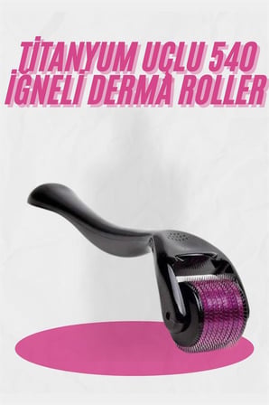 Dermaroller Titanyum 540 Iğneli 1 Mm Saç Kaş Sakal Serum Kullanıma Uygun - Lisinya