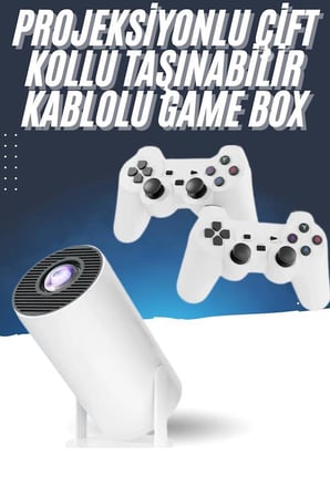4K Wireless Çift Kollu Kumandalı Oyun Projeksiyonu Retro Video Oyunu Yeni Nesil - Lisinya