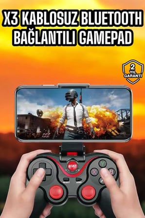 Android Uyumlu Gamepad X3 Game Stick Oyun Kolu Bluetooth Bağlantılı - Lisinya