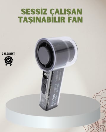 100 Kademeli Ayarlanabilir Mini Fan | Dijital Ekranlı Serinletici - Lisinya