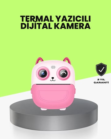 termal baskı özellikli çocuk kamerası 1080p video destekli - lisinya