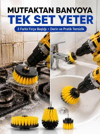 Profesyonel Matkap Ucu Temizlik Fırçası 3’lü Set - Lisinya