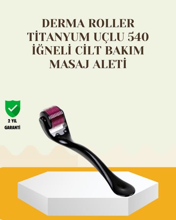 Titanyum Dermaroller 540 İğne Cilt Onarım ve Kolajen Üretim Desteği - Lisinya