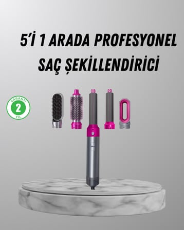 5’i 1 Arada Saç Şekillendirici Set Kuaför Düzeyinde Performans ve Ergonomik Tasarım - Lisinya