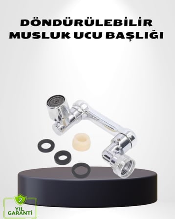 1080° Dönebilen Musluk Ucu – Su Tasarruflu, Esnek ve 360° Çift Eksenli Başlık - Lisinya