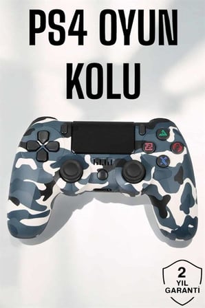 PS4 Oyun Kolu Kamuflaj Desenli Joystick - Lisinya