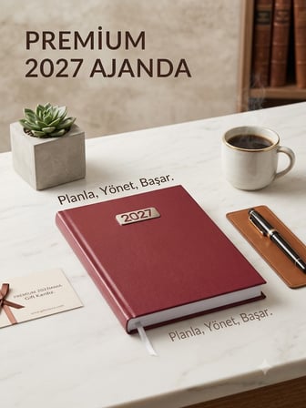 2027 Ajanda 14x20 Cilt Bezli Günlük (Ekonomik)Bordo
