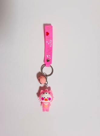 Anahtarlık Pembe Kostümlü Ördek